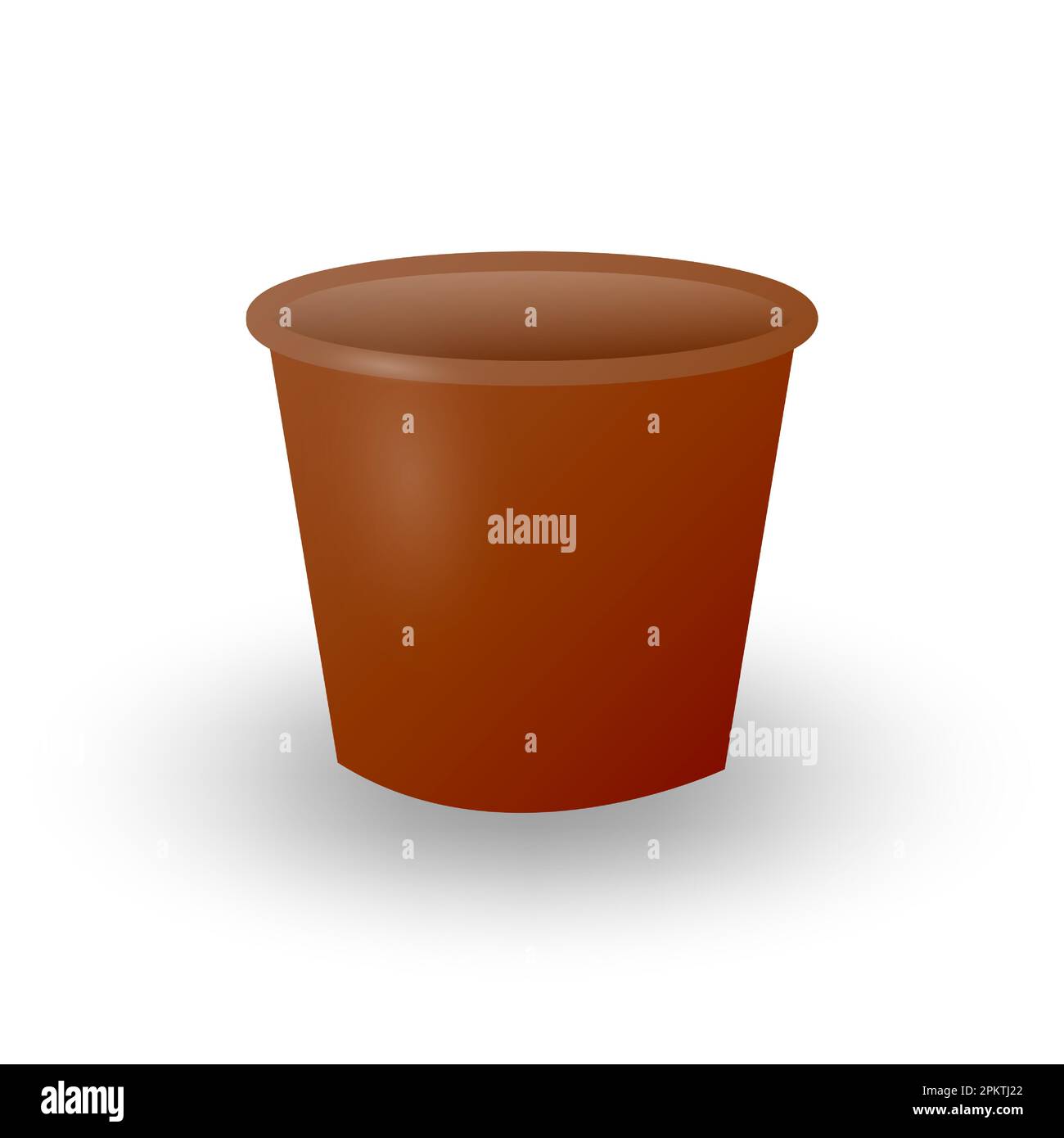 Marrons pot vide fait d'argile ou de plastique. Parfait pour cultiver des plantes de tous types. Design simple et rustique. Décoration pour votre séjour Illustration de Vecteur