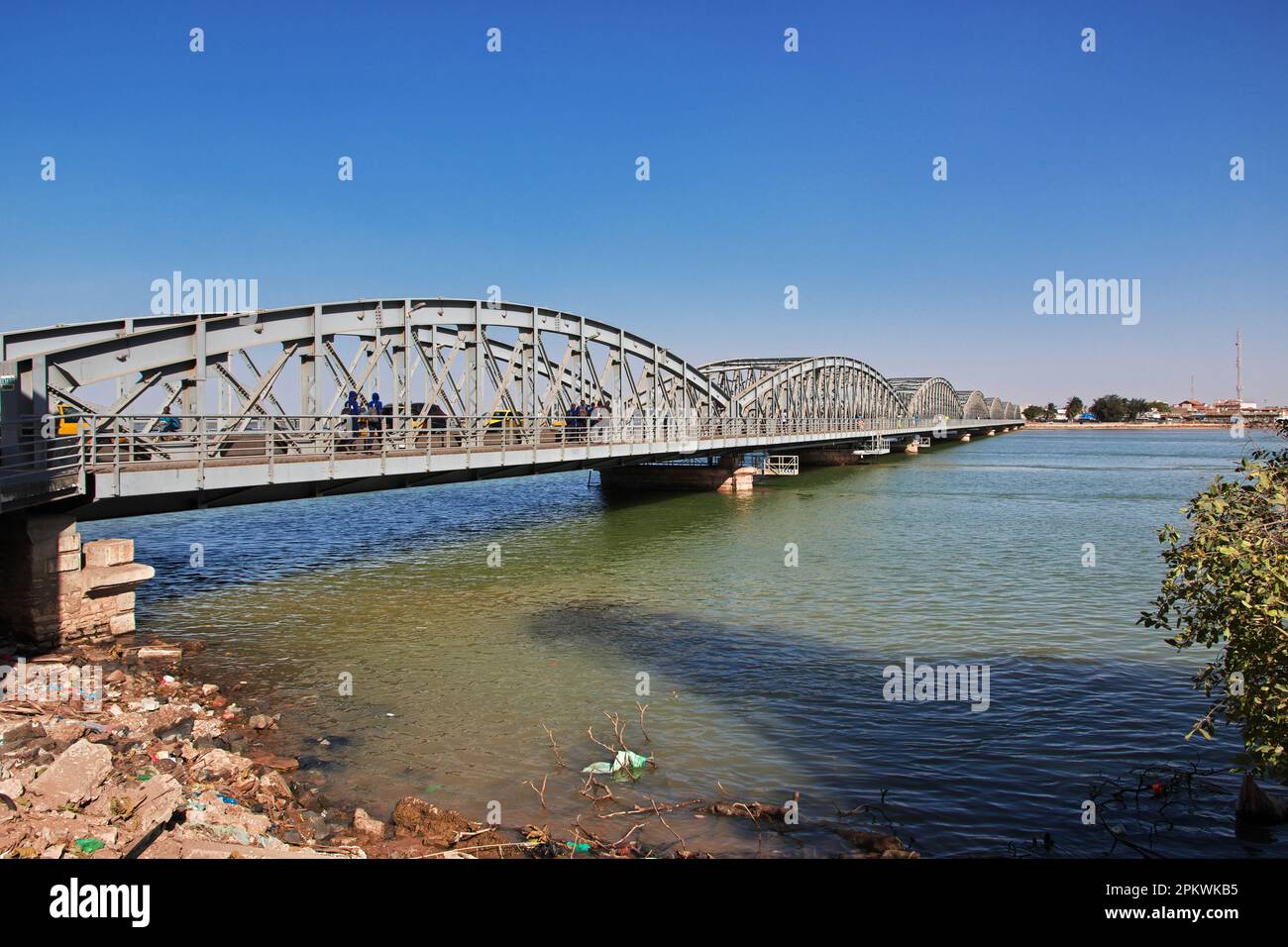 Pont Faidherbe de Saint-Louis, Sénégal, Afrique de l'Ouest Banque D'Images