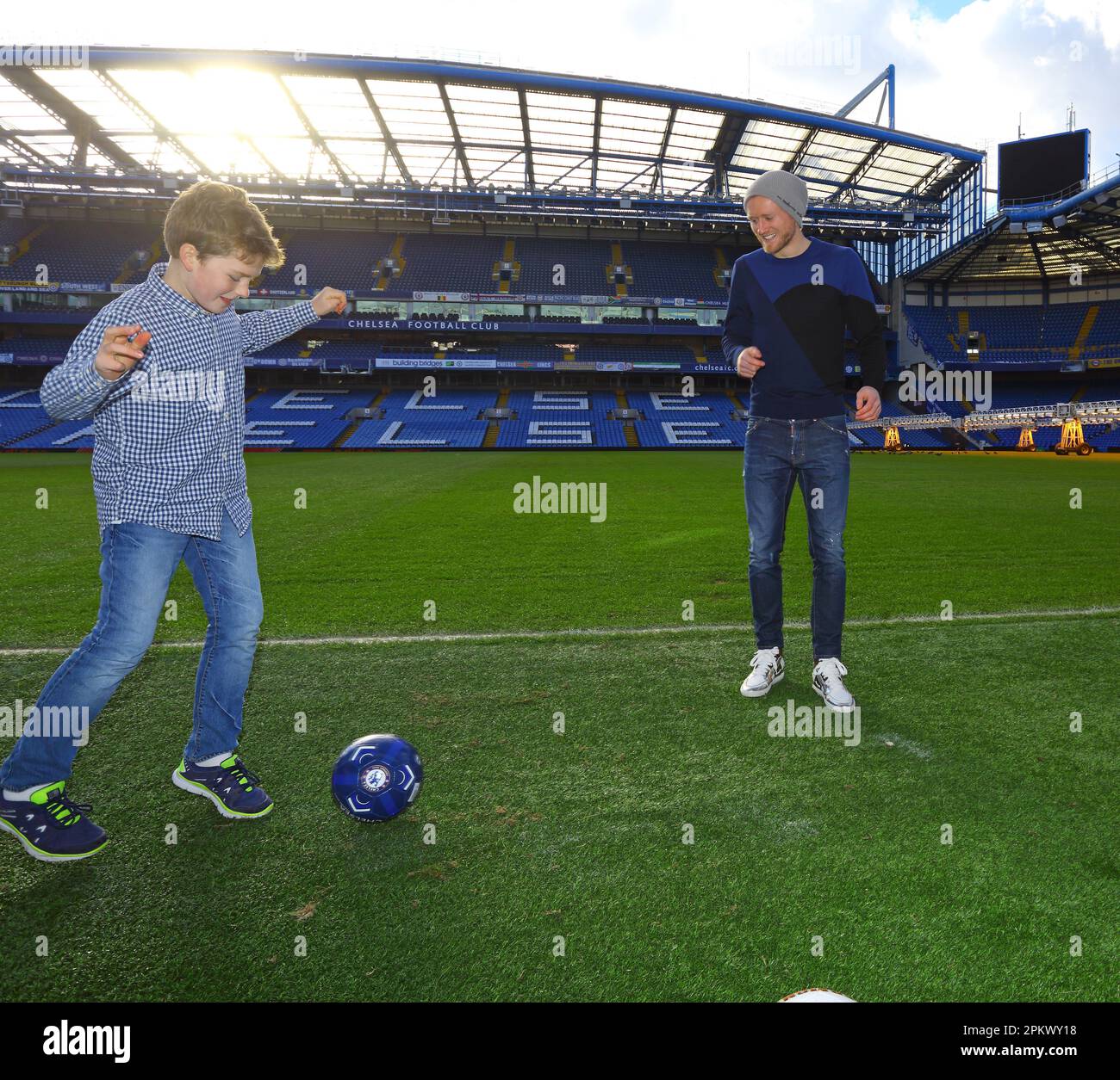 Royaume-Uni / Londres / Stamford Bridge / Premier League club Chelsea / andre schuerrle Banque D'Images