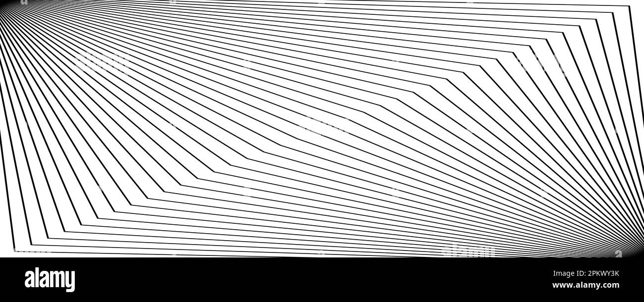 Ligne architecturale illusion optique arrière-plan, toile de fond. Bannière fine brisée linéaire, avec contour. Concept d'architecture, arrière-plan géométrique abstrait Illustration de Vecteur