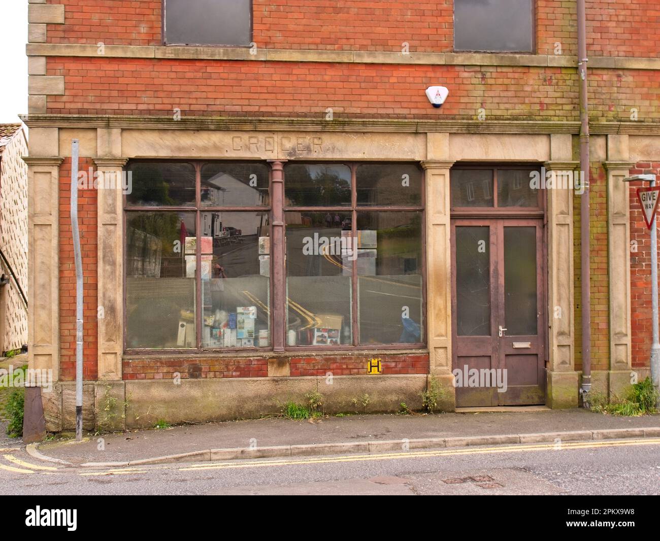 Bâtiment historique de la Co-operative provision Society Ltd, district de Bury, succursale Walshaw no 6. Construit en 1891, Grocer Dept, Lancashire , Royaume-Uni. Banque D'Images