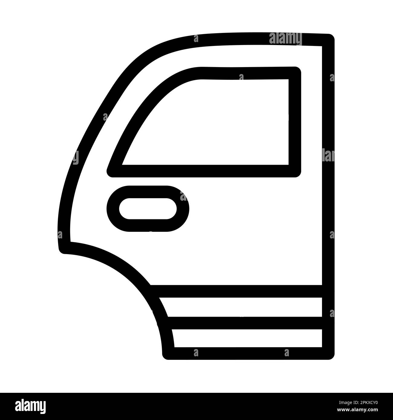 Icône Vector Thick Line pour porte de voiture à usage personnel et commercial. Banque D'Images