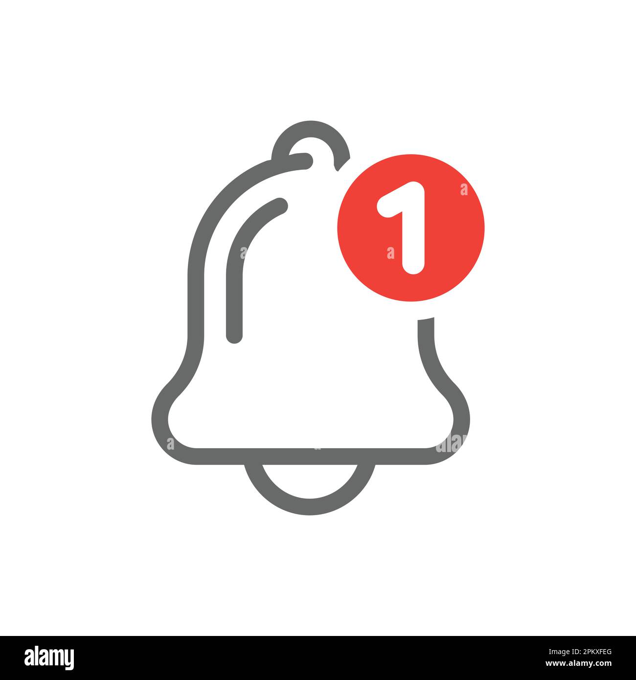 Icône de sonnerie et de ligne de notification. Symbole de remplissage de la cloche d'alerte de message. Illustration de Vecteur