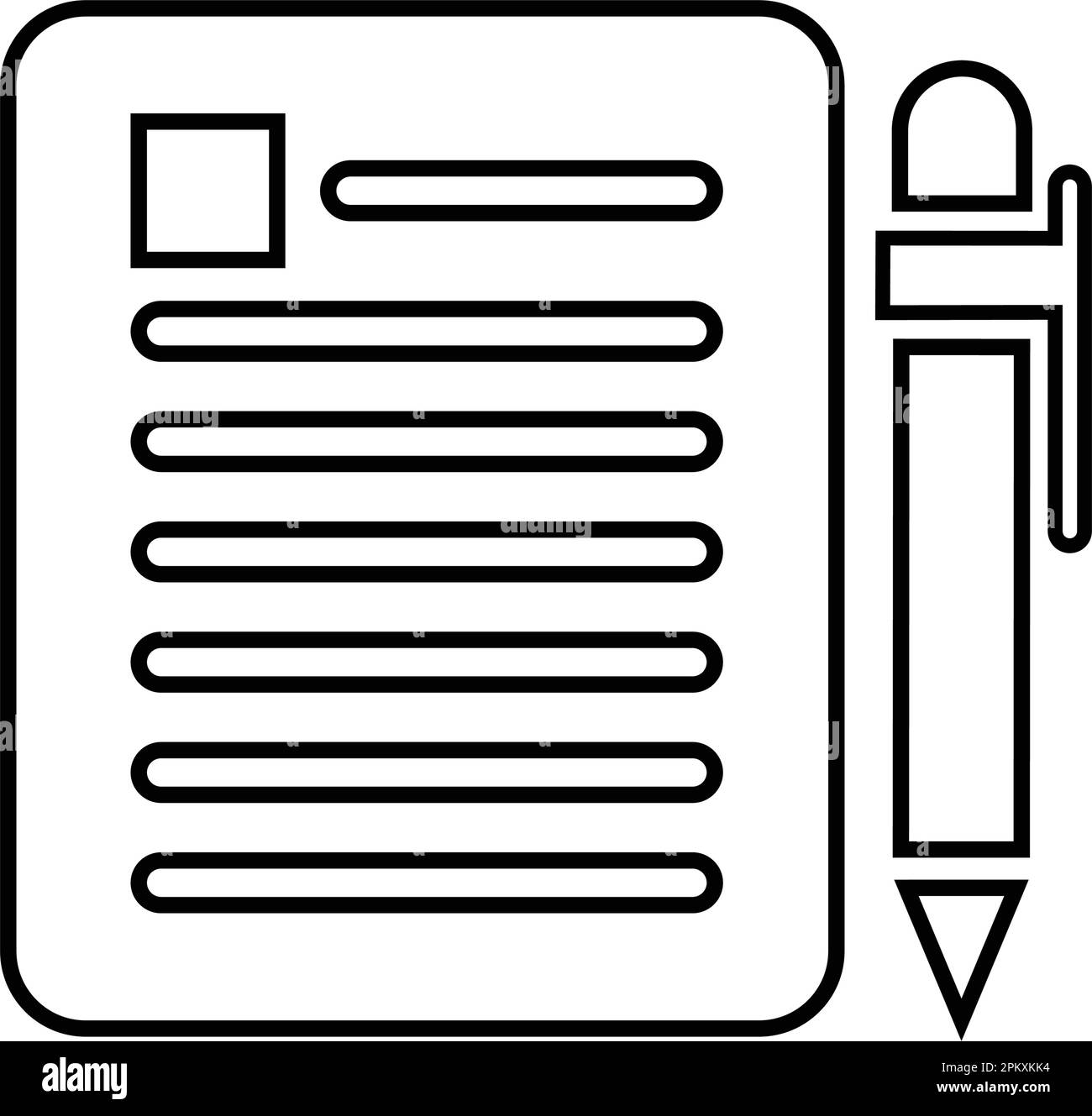 Icône d'écriture d'article de blog - fichier EPS vectoriel simple modifiable. Illustration de Vecteur
