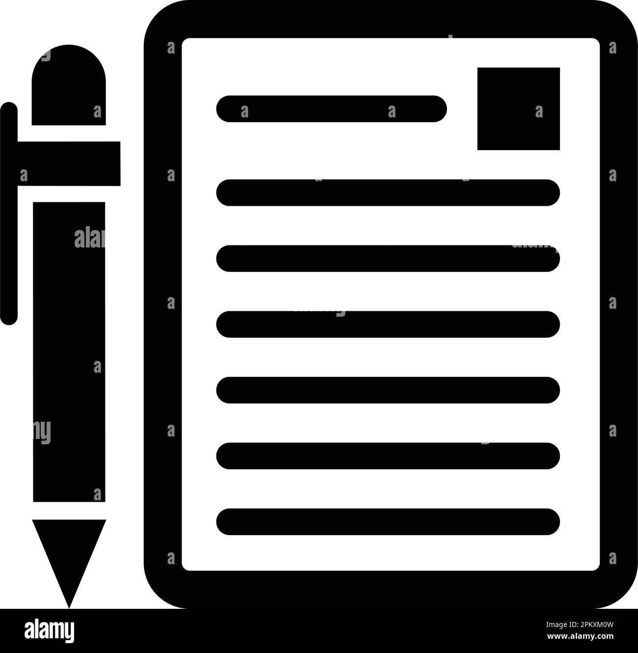 Icône d'écriture d'article de blog - fichier EPS vectoriel simple modifiable. Illustration de Vecteur