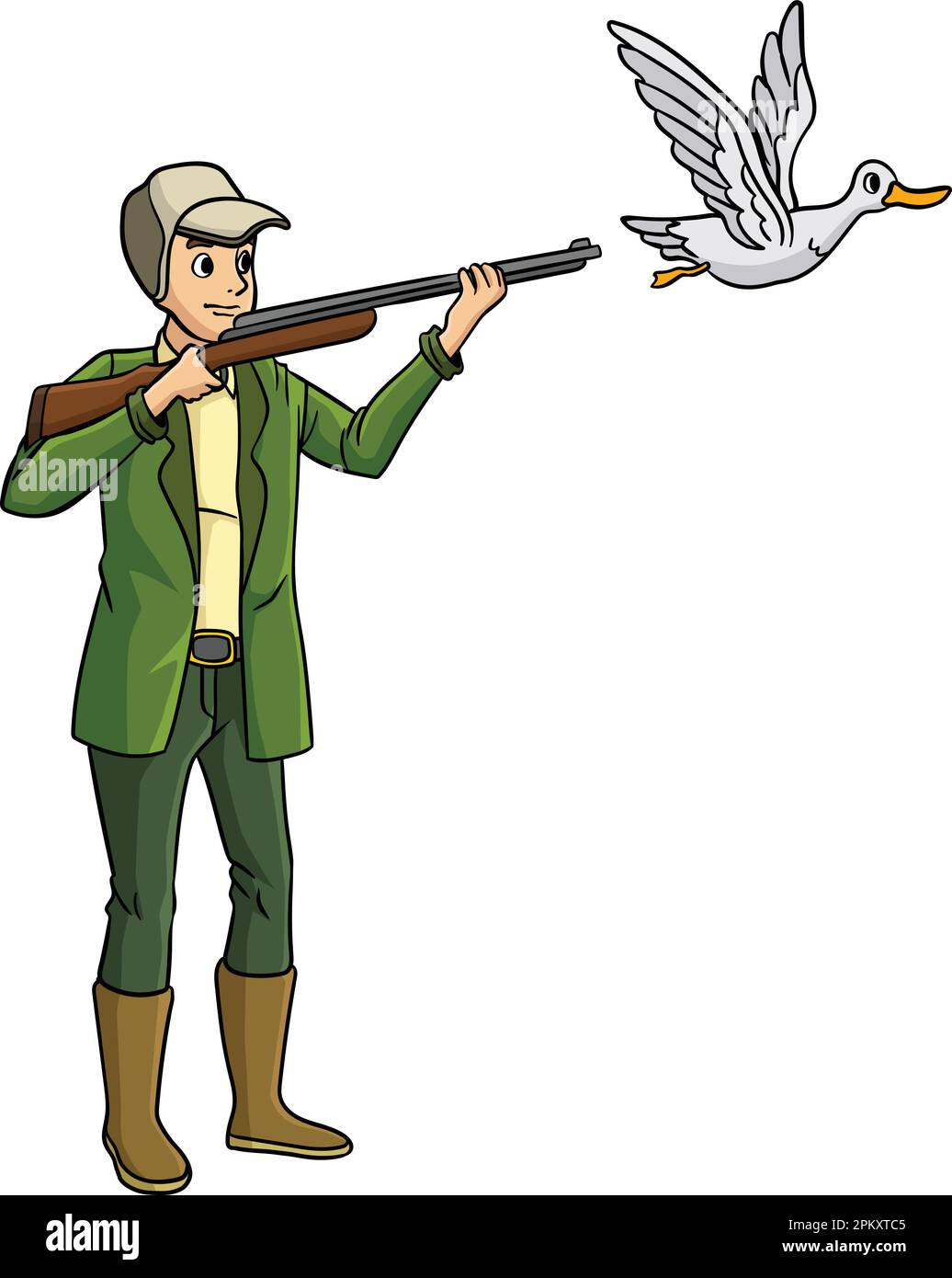 Illustration de la couleur du dessin animé de Duck Hunter Illustration de Vecteur