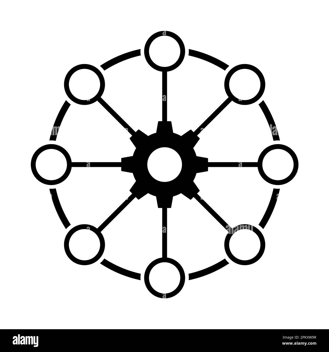 Icône de design numérique multicanal, symbole de web plat omnichannel, illustration de vecteur Internet . Illustration de Vecteur