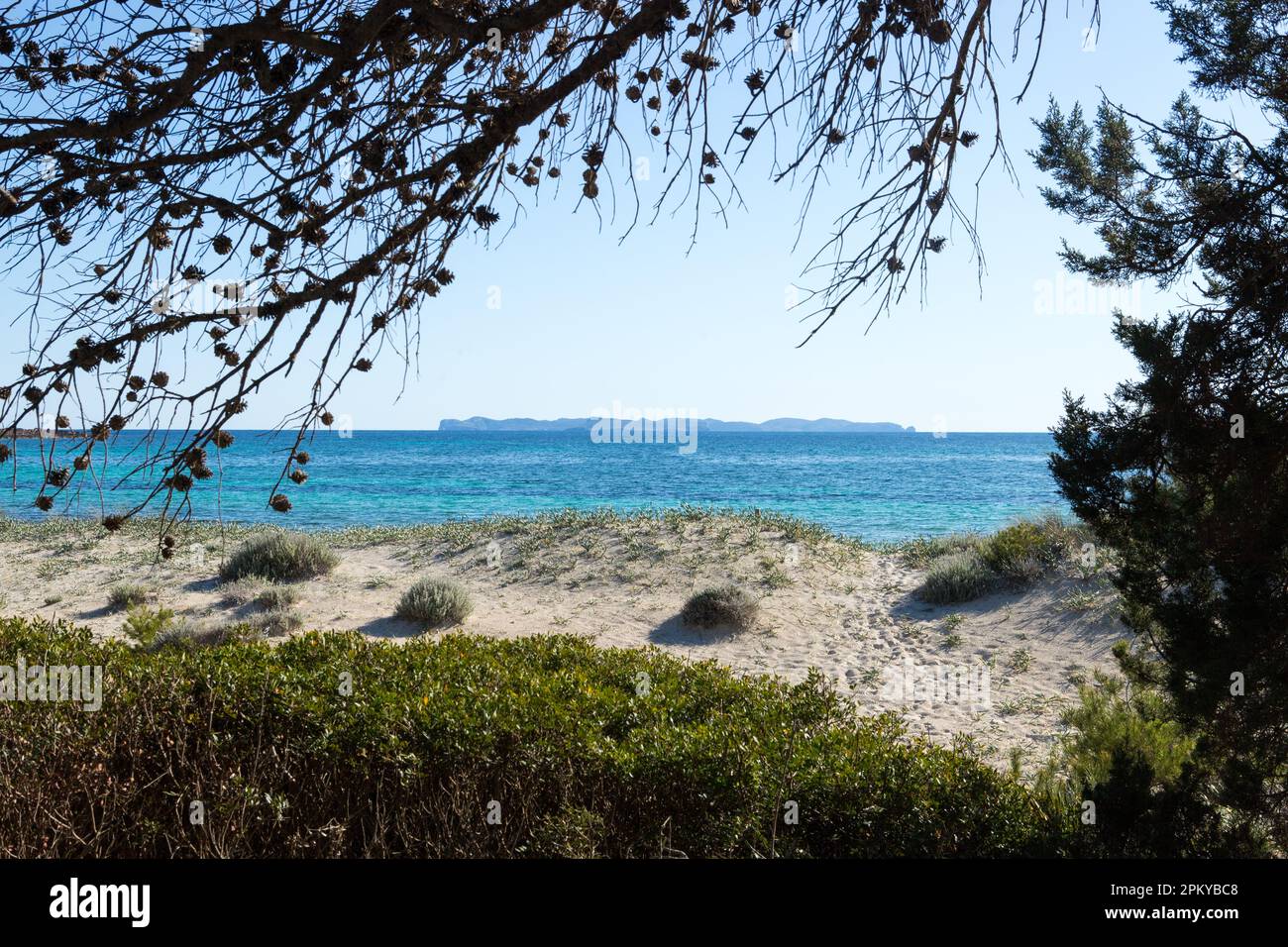 Cabrera Island View, Majorque, Iles Baléares, Espagne Banque D'Images