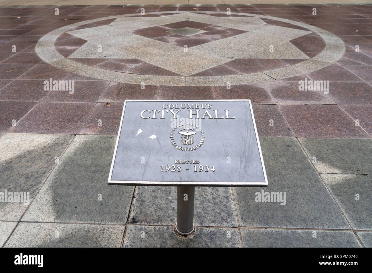 L'entrée de l'hôtel de ville de Columbus à Columbus, Ohio, États-Unis. Banque D'Images