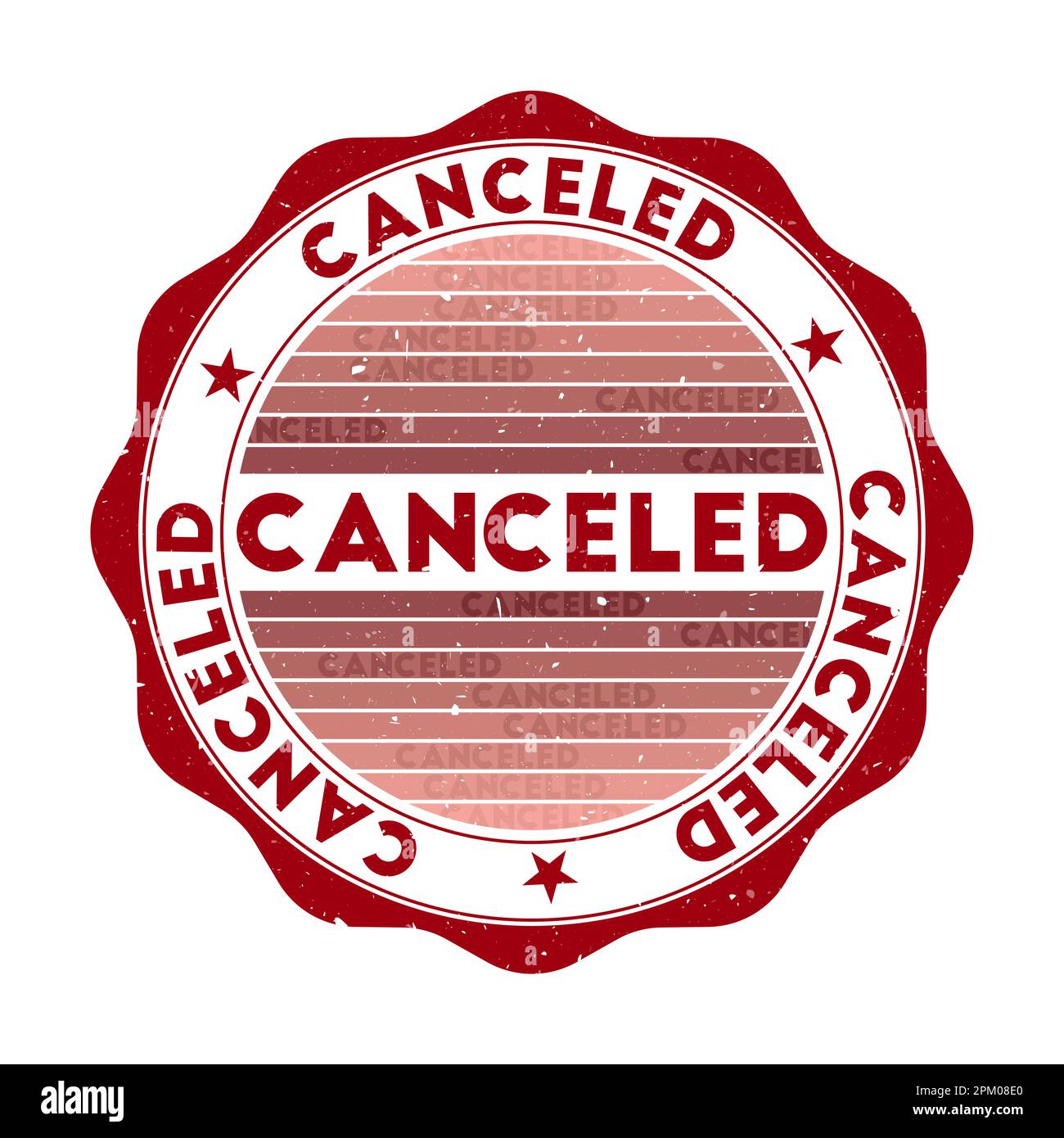 Badge annulé. Timbre rond de mot grunge avec texture dans le thème de couleur Dear Darling. Sceau annulé géométrique de style vintage avec rayures dégradées. Illustration de Vecteur