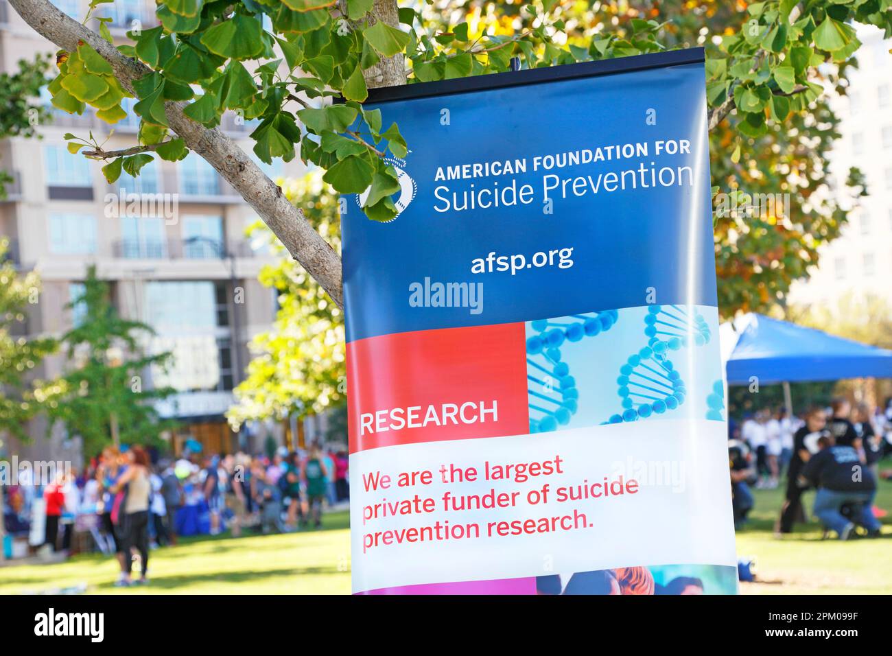 American Foundation for suicide Prevention, afsp, rassemblement à Charlotte, Caroline du Nord, pour la sensibilisation Banque D'Images