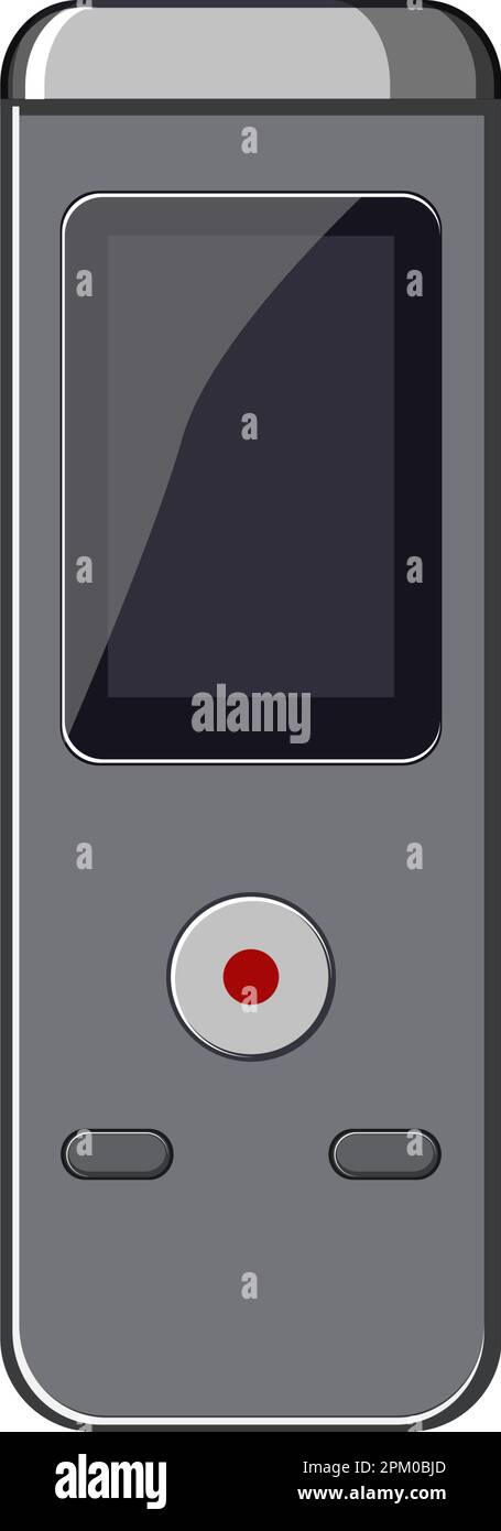 illustration vectorielle de dessin animé de dictaphone de journaliste Illustration de Vecteur