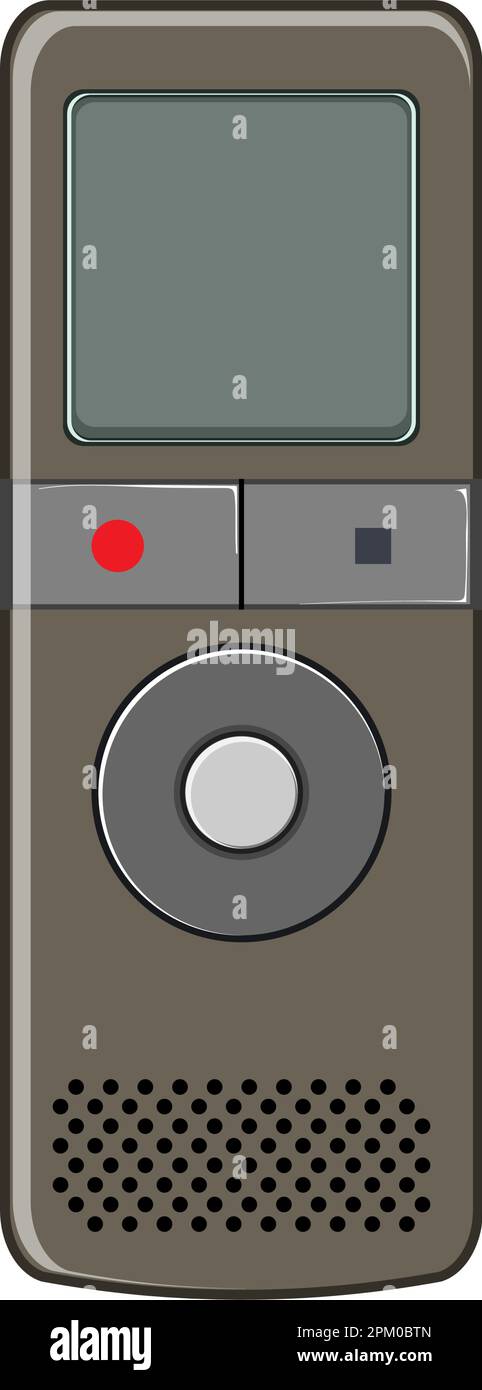 illustration vectorielle de dessin animé de dictaphone audio Illustration de Vecteur