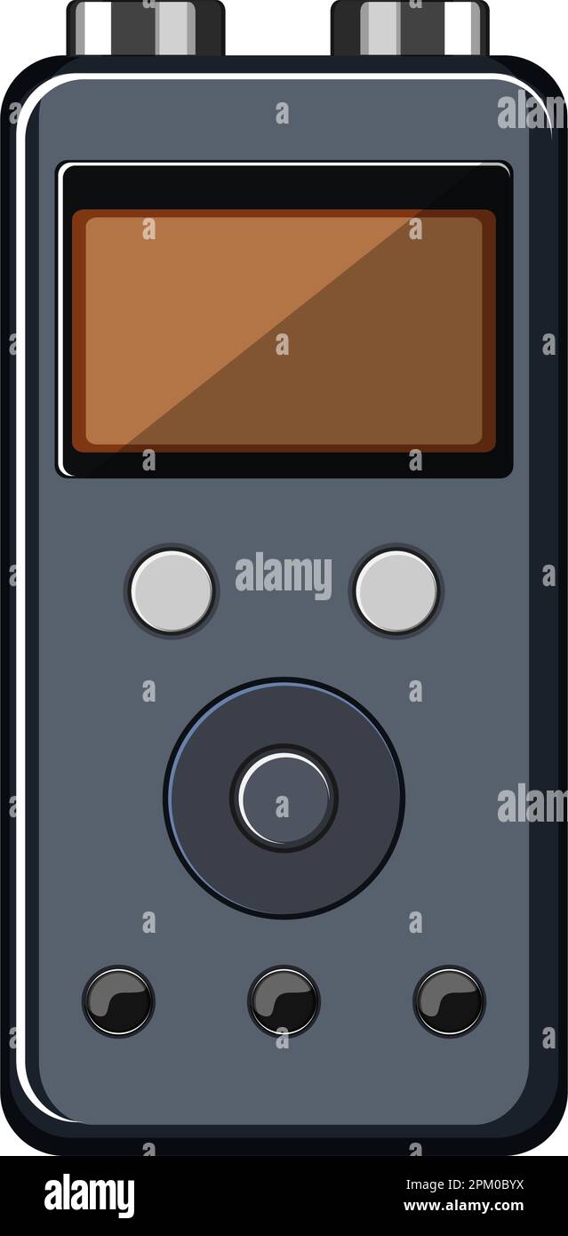 illustration du vecteur de dessin animé du dictaphone audio Illustration de Vecteur