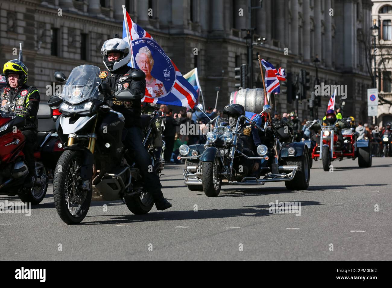 Londres, Royaume-Uni. 07 avril 2023. Rolling Thunder UK a organisé un Ride of respect pour HM Queen Elizabeth II © Waldemar Sikora Banque D'Images