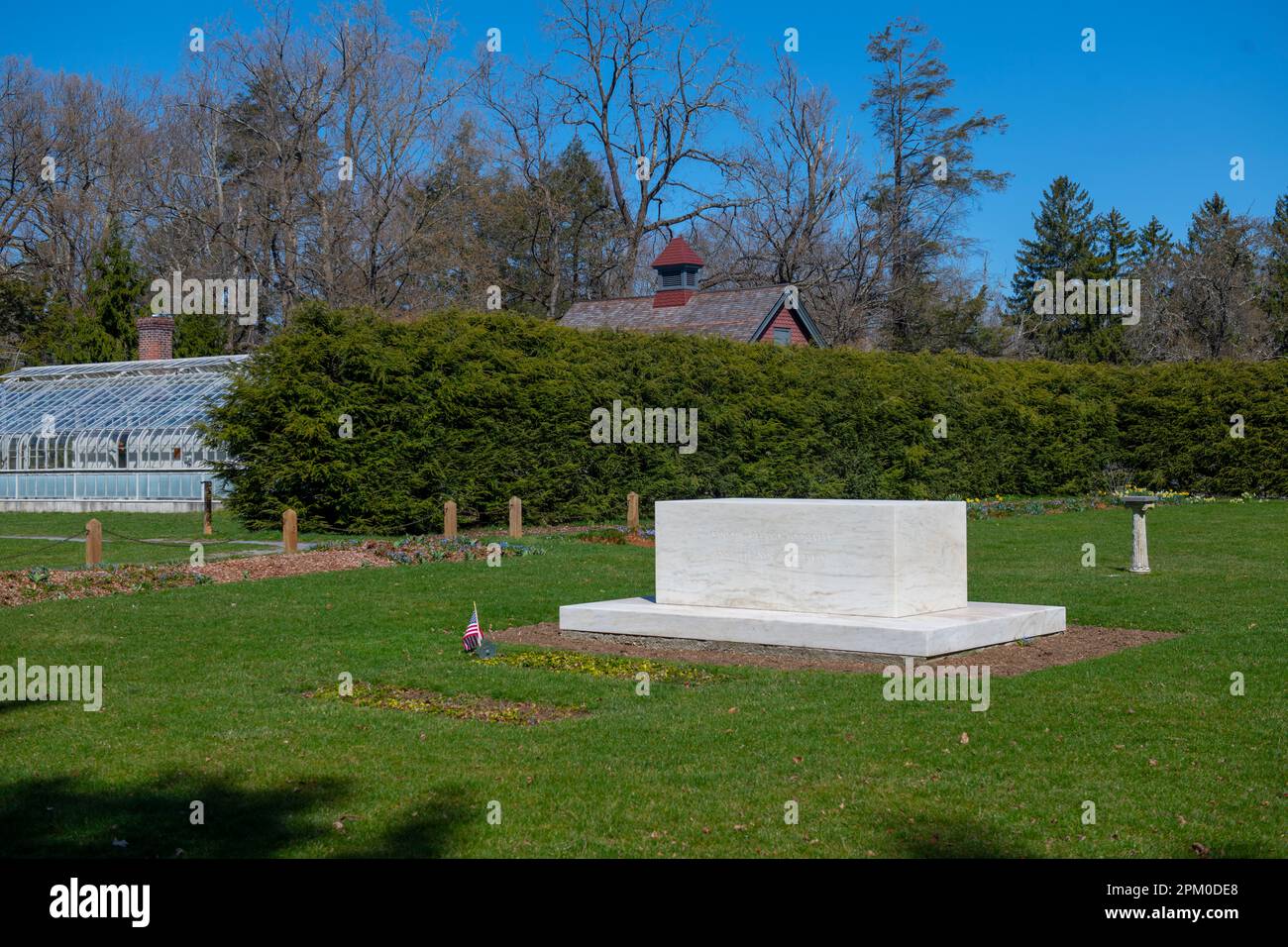 États-Unis New York NY Hyde Park FDR Springwood Estate National Historic site Franklin Delano Roosevelt Accueil et causeuse Banque D'Images