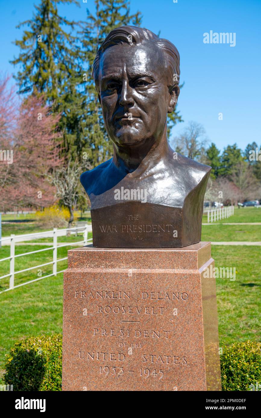 États-Unis New York NY Hyde Park FDR Springwood Estate National Historic site Franklin Delano Roosevelt Accueil et causeuse Banque D'Images