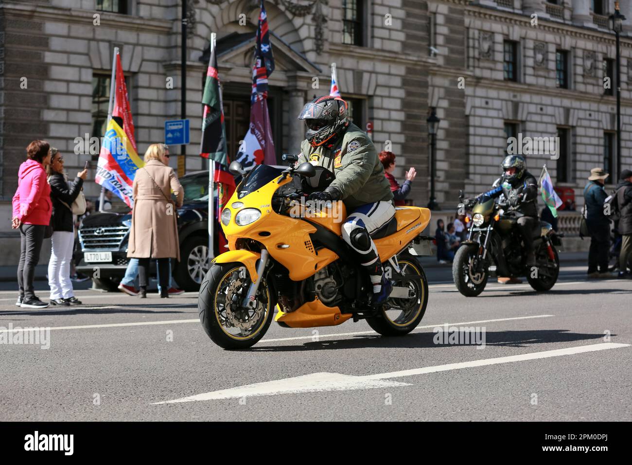 Londres, Royaume-Uni. 07 avril 2023. Rolling Thunder UK a organisé un Ride of respect pour HM Queen Elizabeth II © Waldemar Sikora Banque D'Images