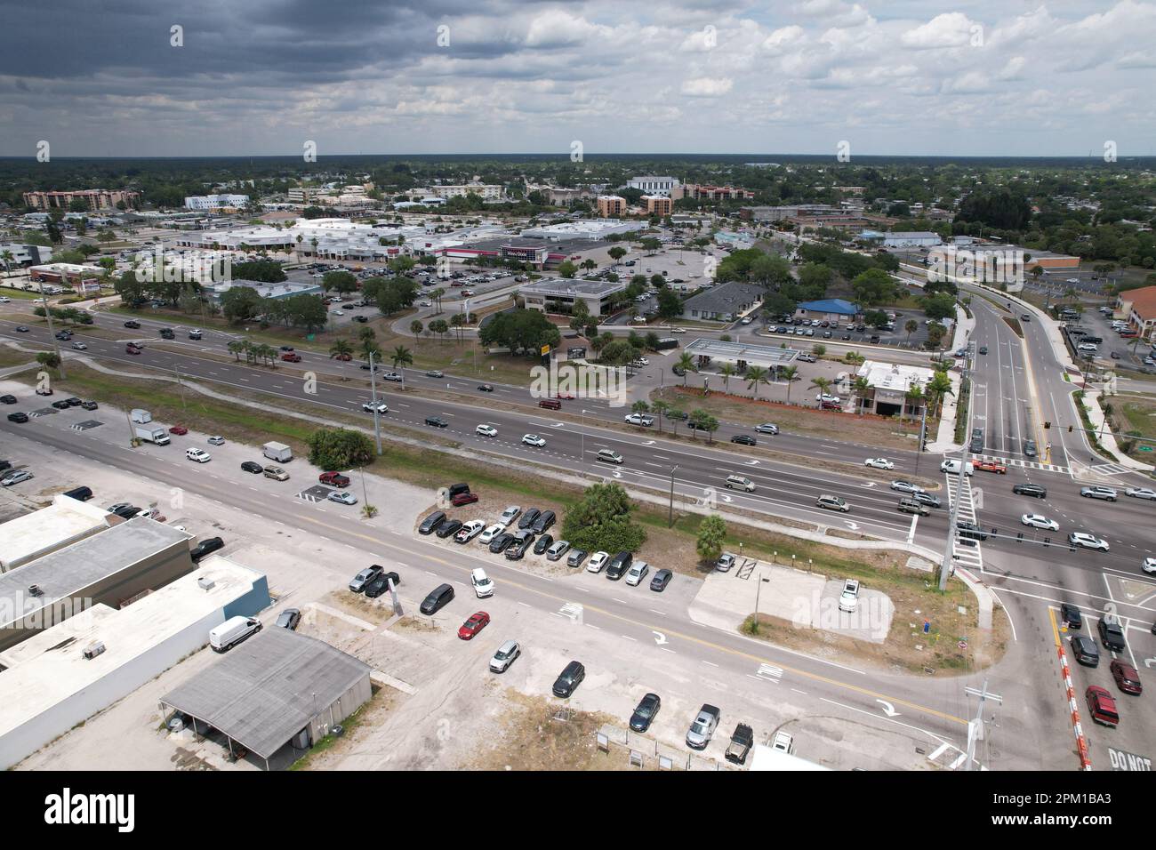 Port Charlotte Florida Olean et Revere. Antenne États-Unis. Banque D'Images