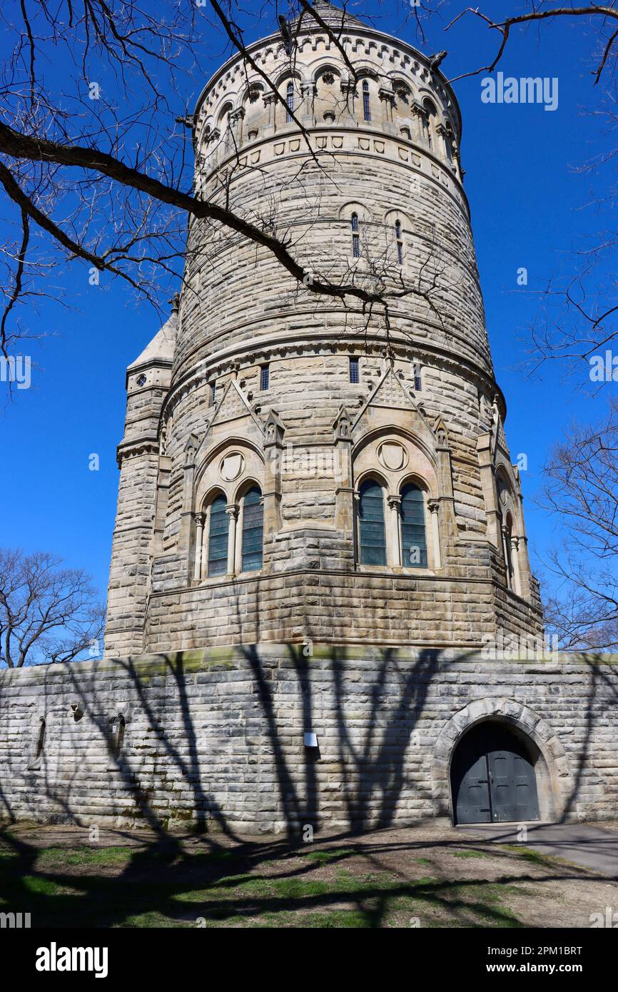 Assassiné en 20th le président des États-Unis, le monument commémoratif James A. Garfield au cimetière Lake View de Cleveland, Ohio Banque D'Images