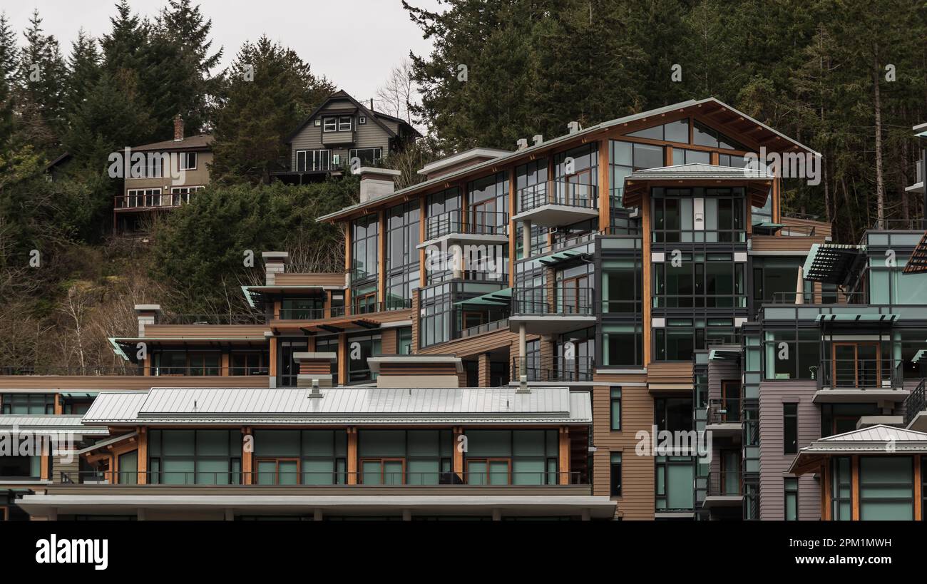 Horseshoe Bay est une extension de West Vancouver dans la partie inférieure continentale de la Colombie-Britannique et abrite environ 1000 000 résidents tout au long de l'année. Banque D'Images