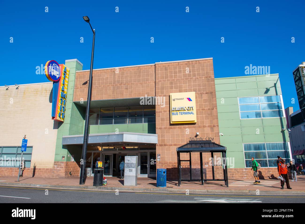 Atlantic City bus terminal au 1825 Atlantic Avenue dans le centre-ville d'Atlantic City, New Jersey NJ, États-Unis. Banque D'Images