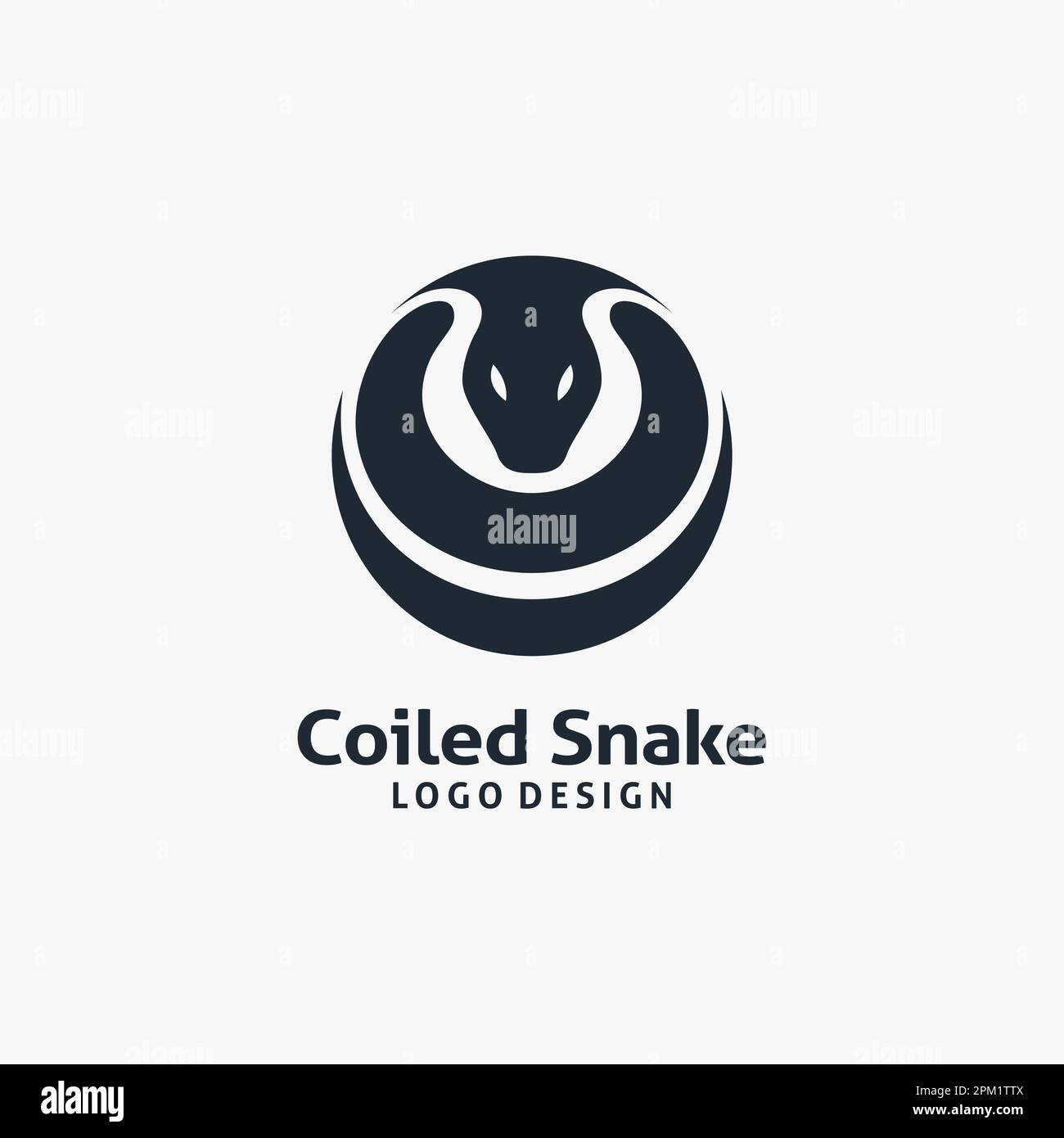 Logo serpent en spirale Illustration de Vecteur