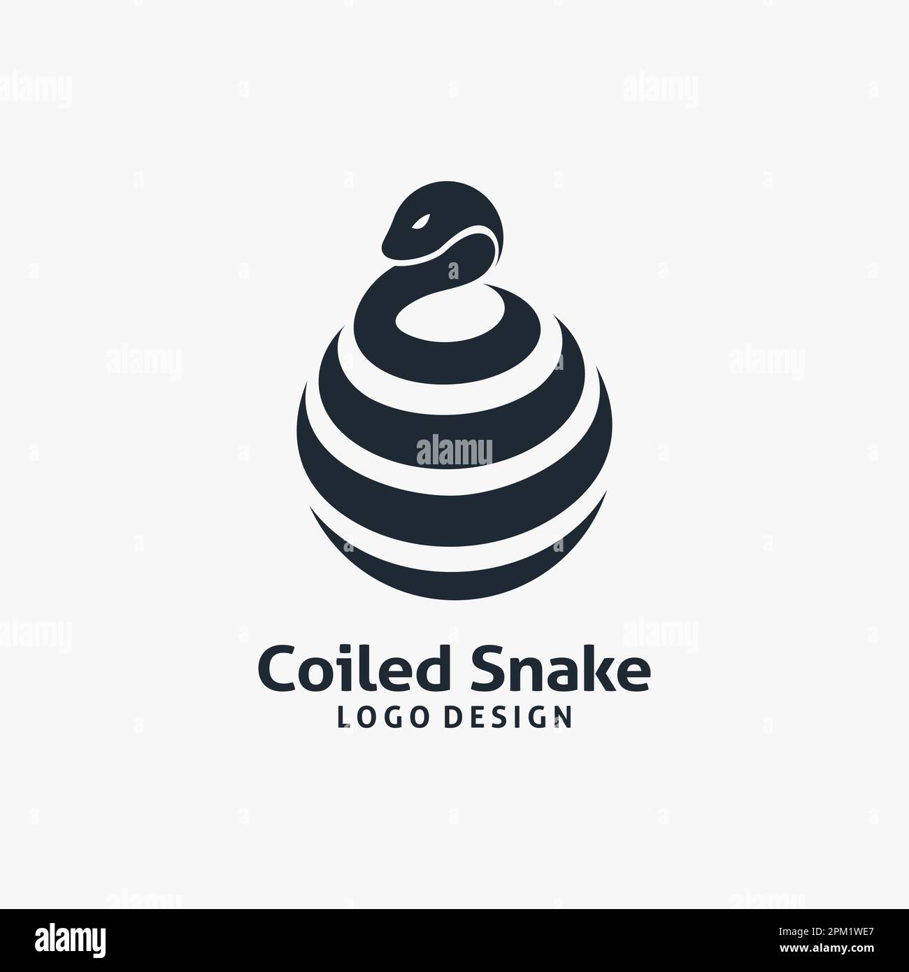 Logo serpent en spirale Illustration de Vecteur