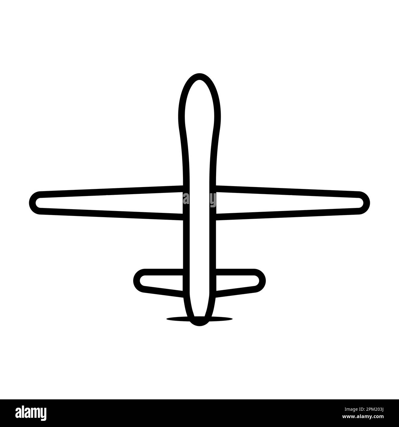 avion vecteur d'icône de drone militaire pour l'intelligence et l'attaque pour la conception graphique, logo, site web, médias sociaux, application mobile, Illustration de l'interface utilisateur Illustration de Vecteur