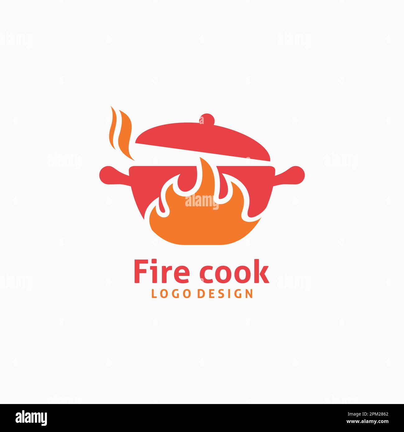 Logo Fire Cook Illustration de Vecteur