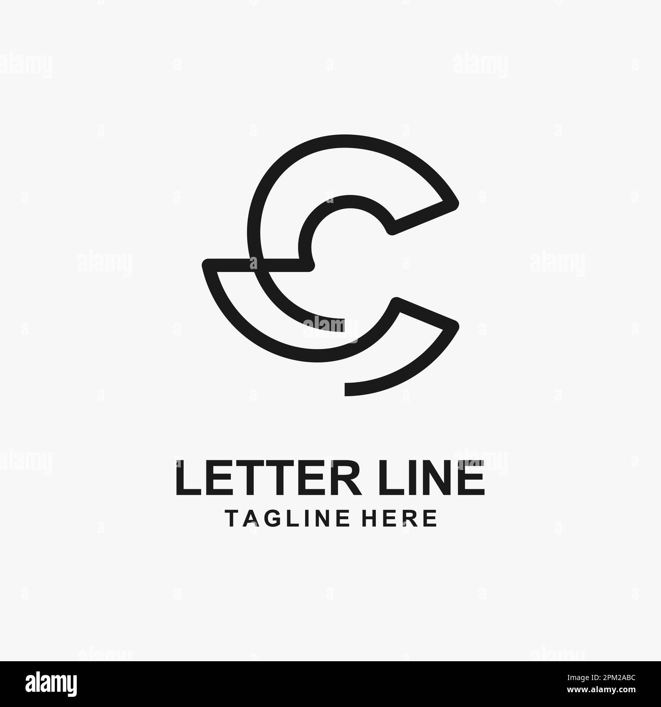 Logo lettre C Line Illustration de Vecteur