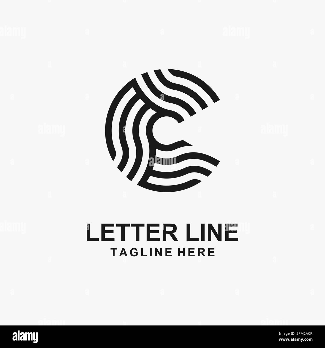 Logo lettre C Line Illustration de Vecteur