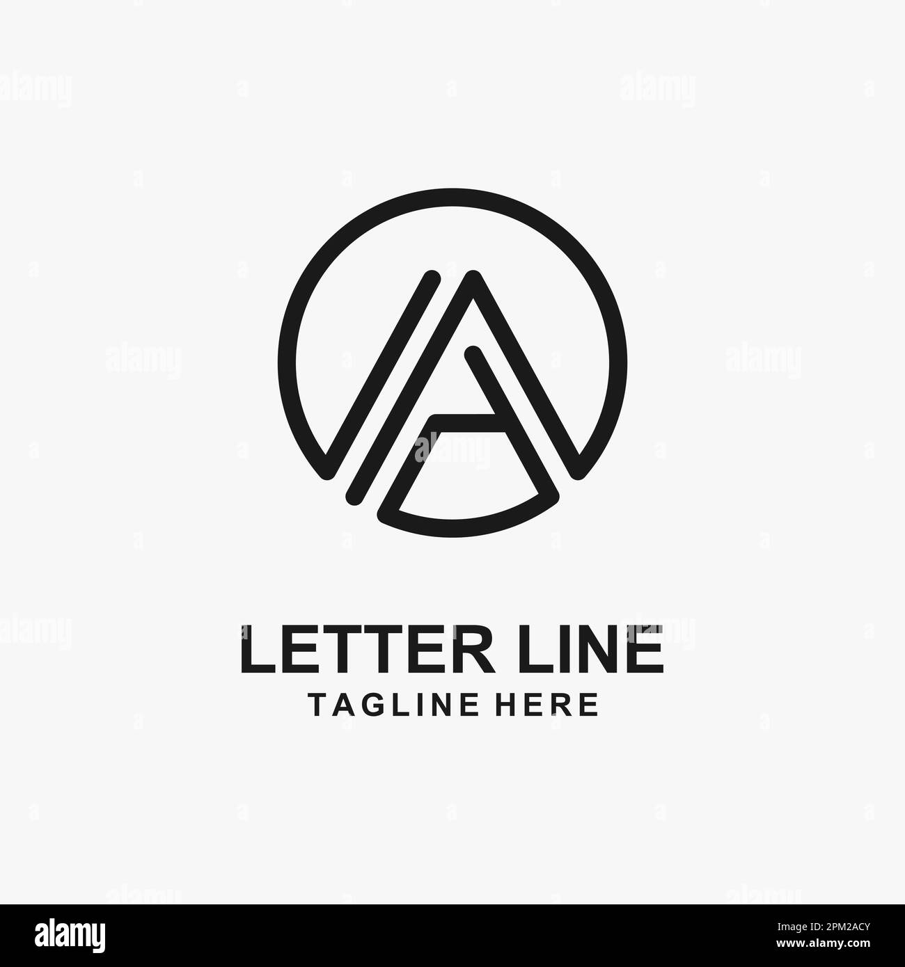 Logo lettre A Line Illustration de Vecteur