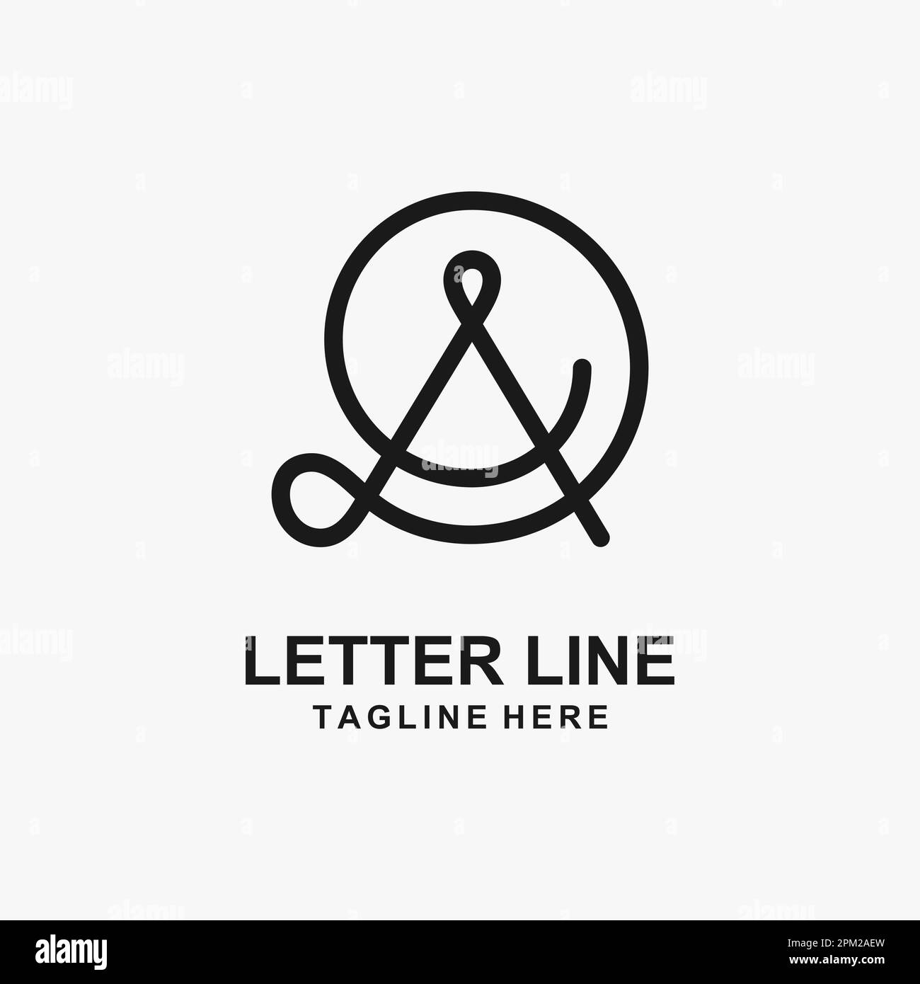 Logo lettre A Line Illustration de Vecteur