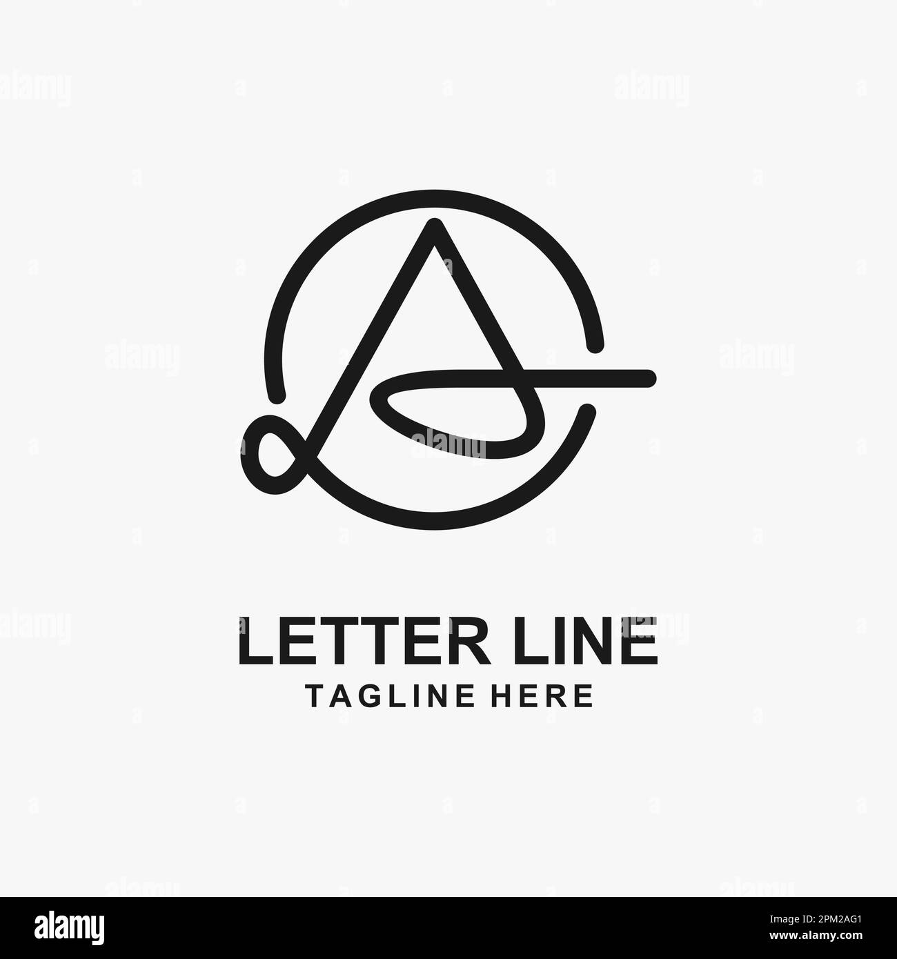 Logo lettre A Line Illustration de Vecteur
