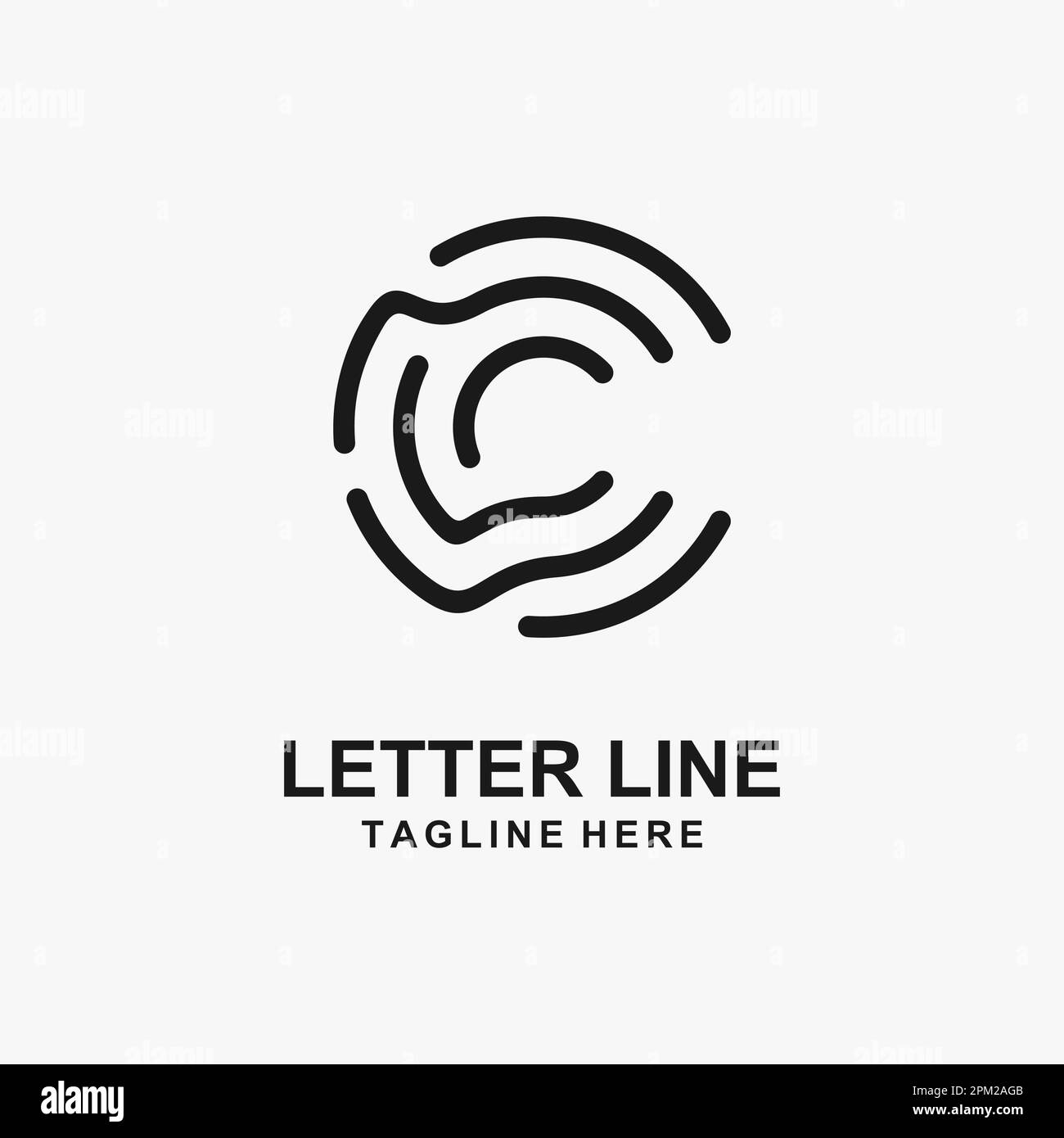 Logo lettre C Line Illustration de Vecteur