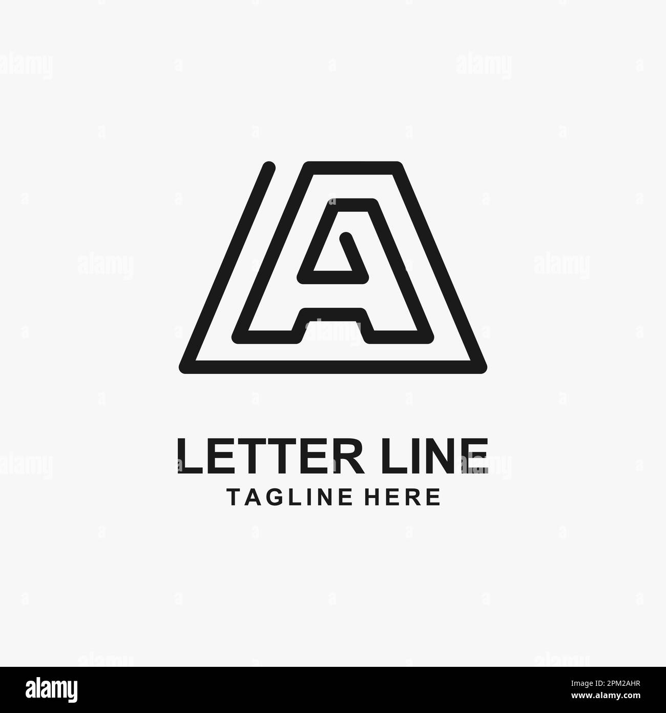 Logo lettre A Line Illustration de Vecteur