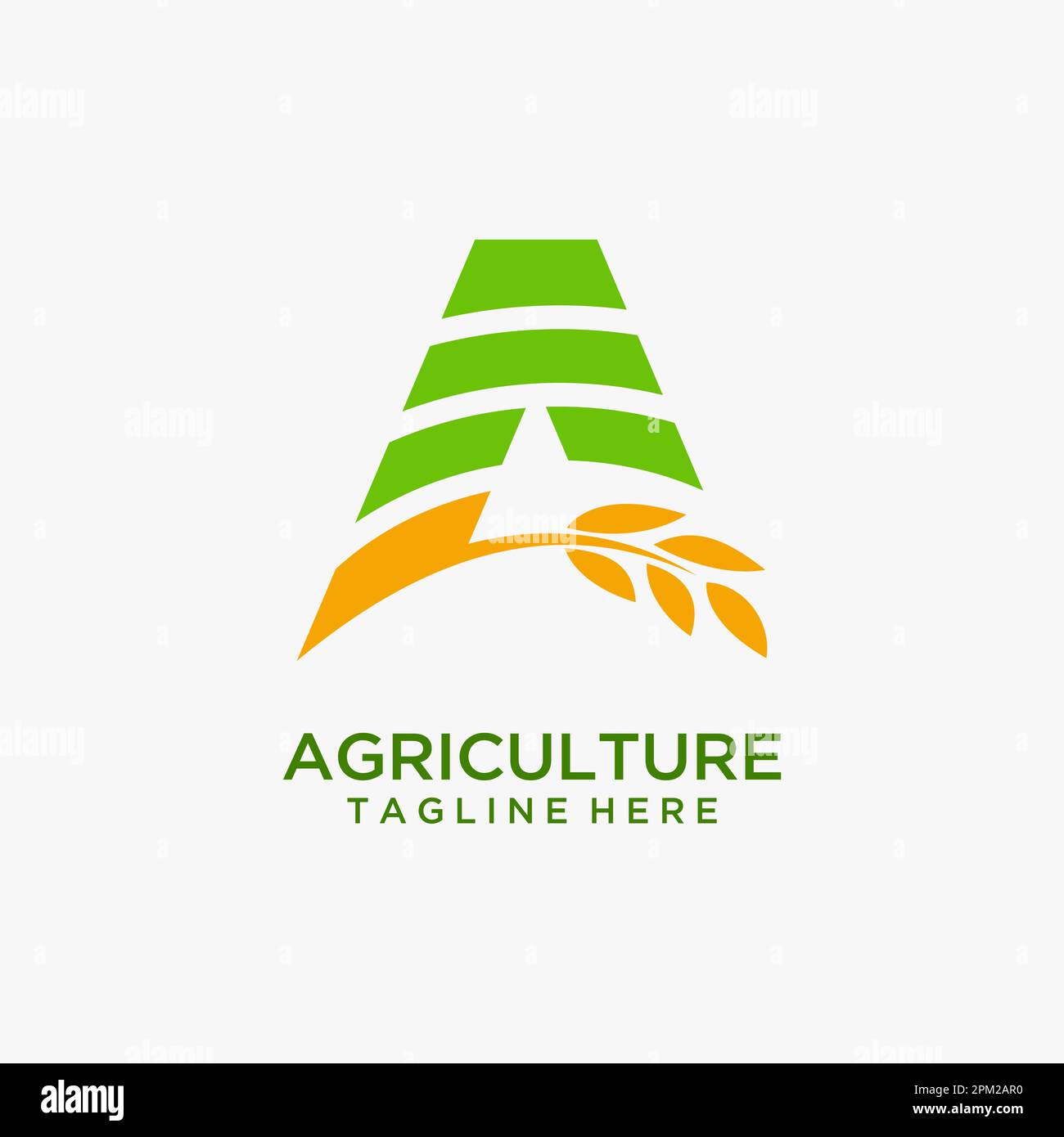 Lettre A pour le logo de l'agriculture Illustration de Vecteur