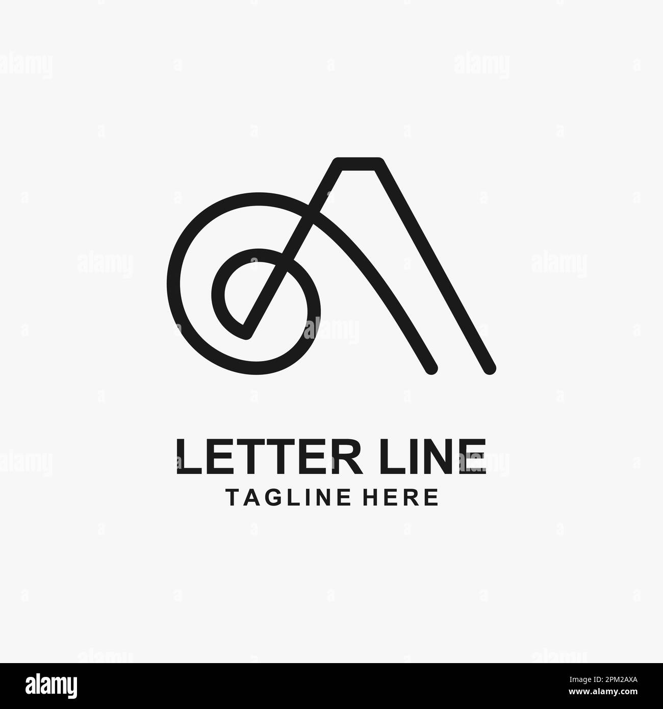 Logo lettre A Line Illustration de Vecteur