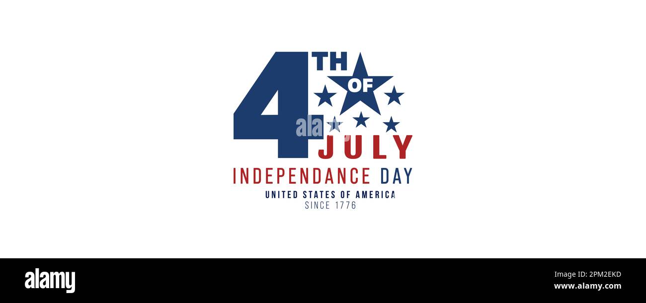 Joyeux 4th juillet - bannière de la fête de l'indépendance Banque D'Images