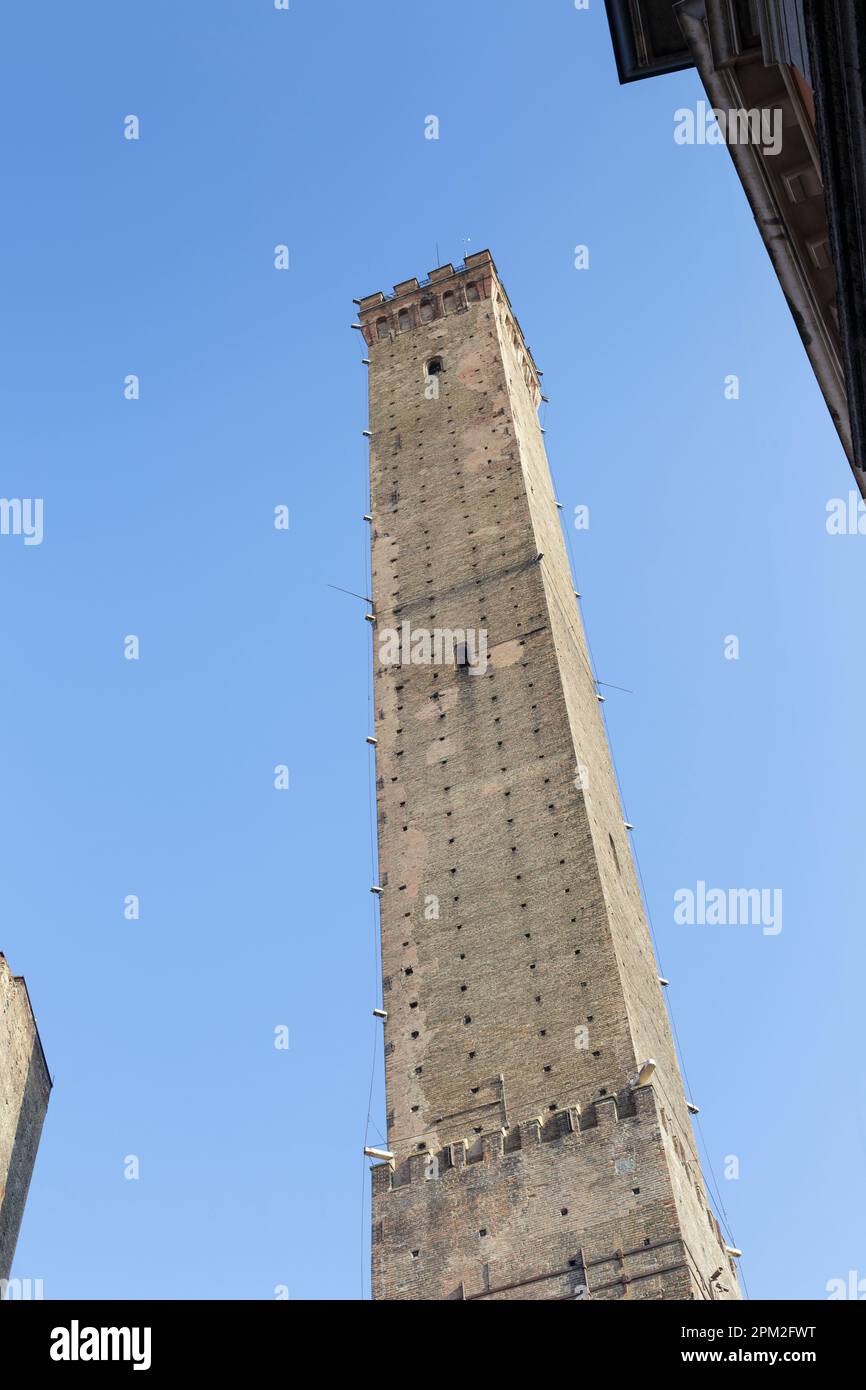 La tour Asinelli, bologne, Italie Banque D'Images