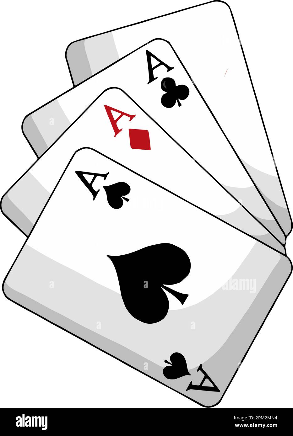 Jeu vintage éléments colorés concept avec le poker royal flush Illustration de Vecteur