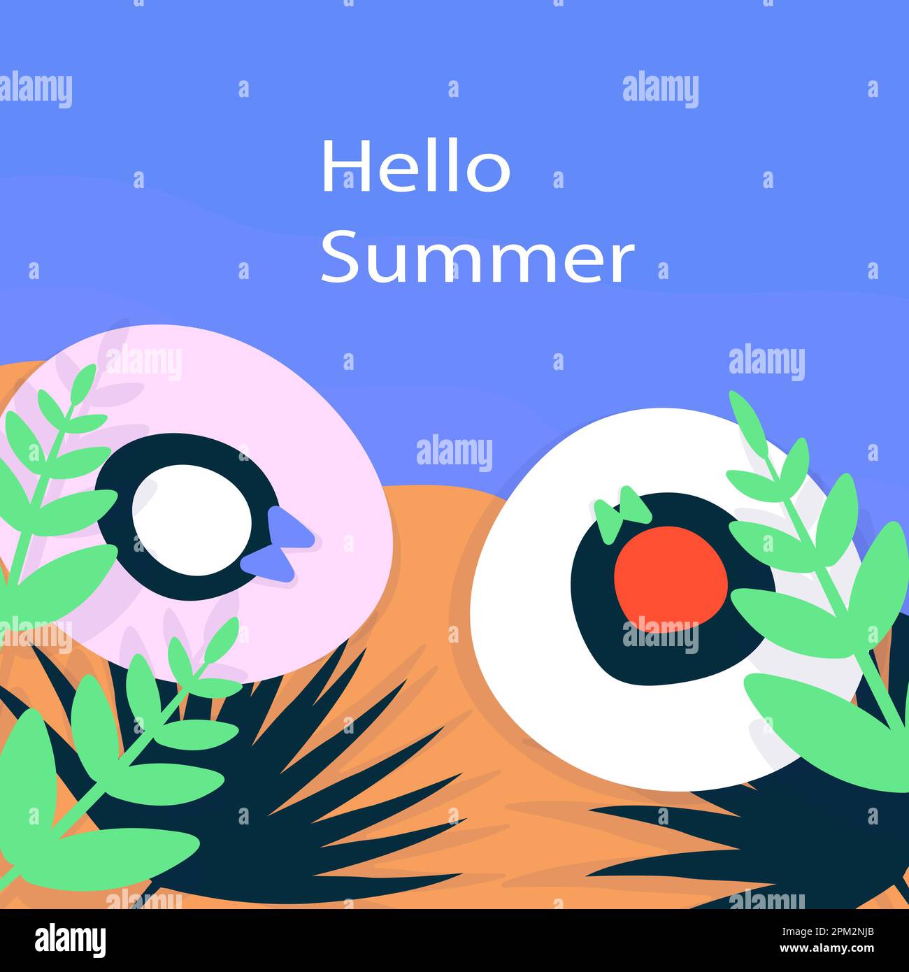 Bannière de la vente d'été Illustration de Vecteur