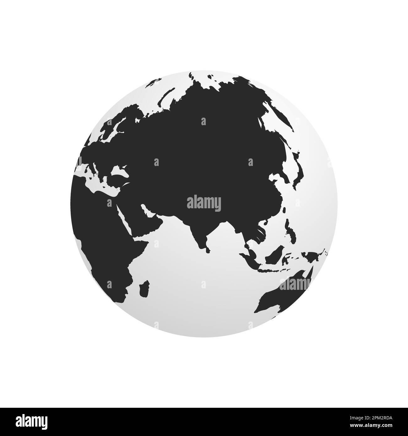 Carte du monde. Icône globes de la Terre. Carte vectorielle isolée sur fond transparent. Hémisphères terrestres avec les continents Asie, afrique, amérique, Illustration de Vecteur