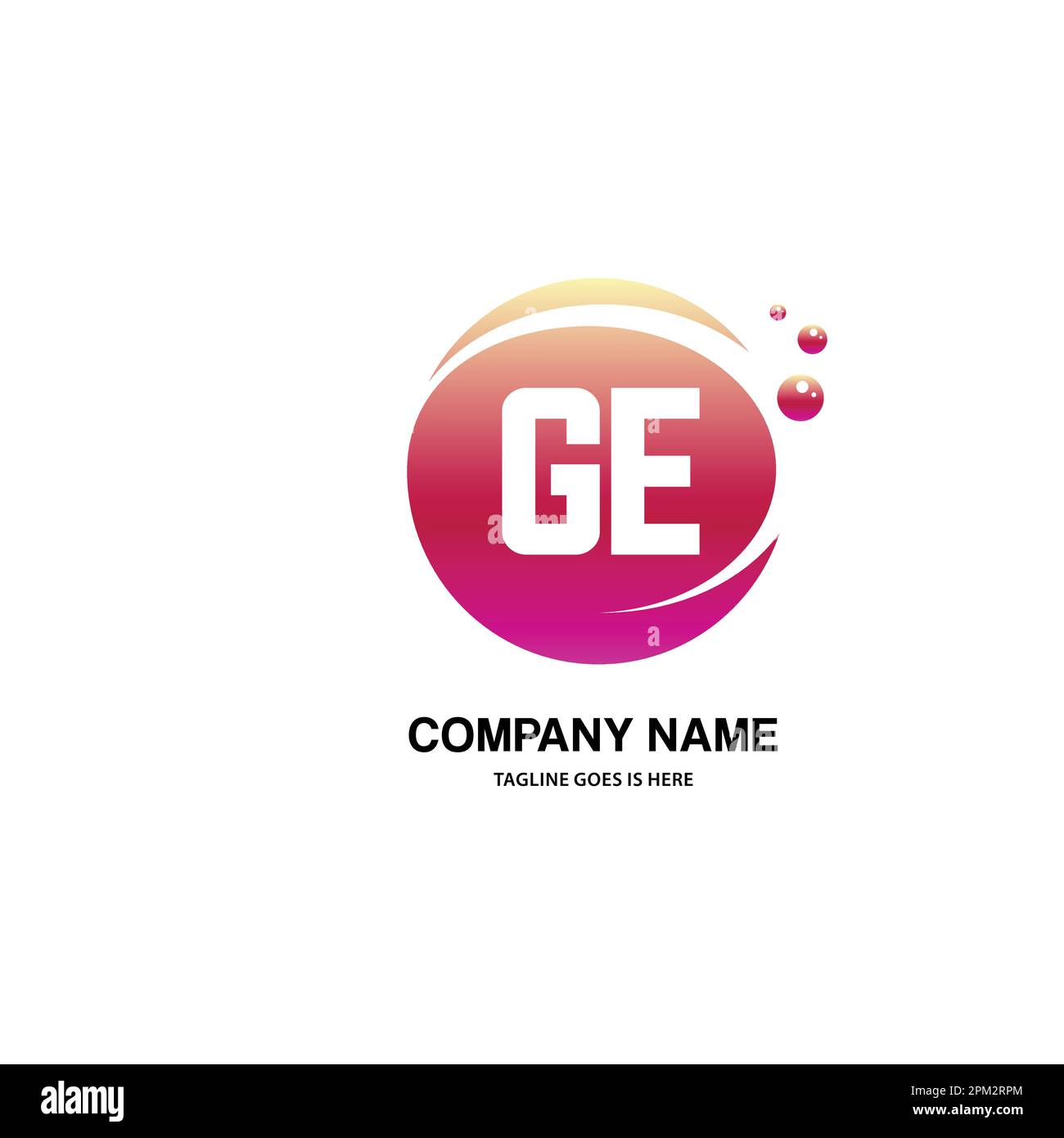 Logo initial avec vecteur de modèle de cercle coloré Illustration de Vecteur