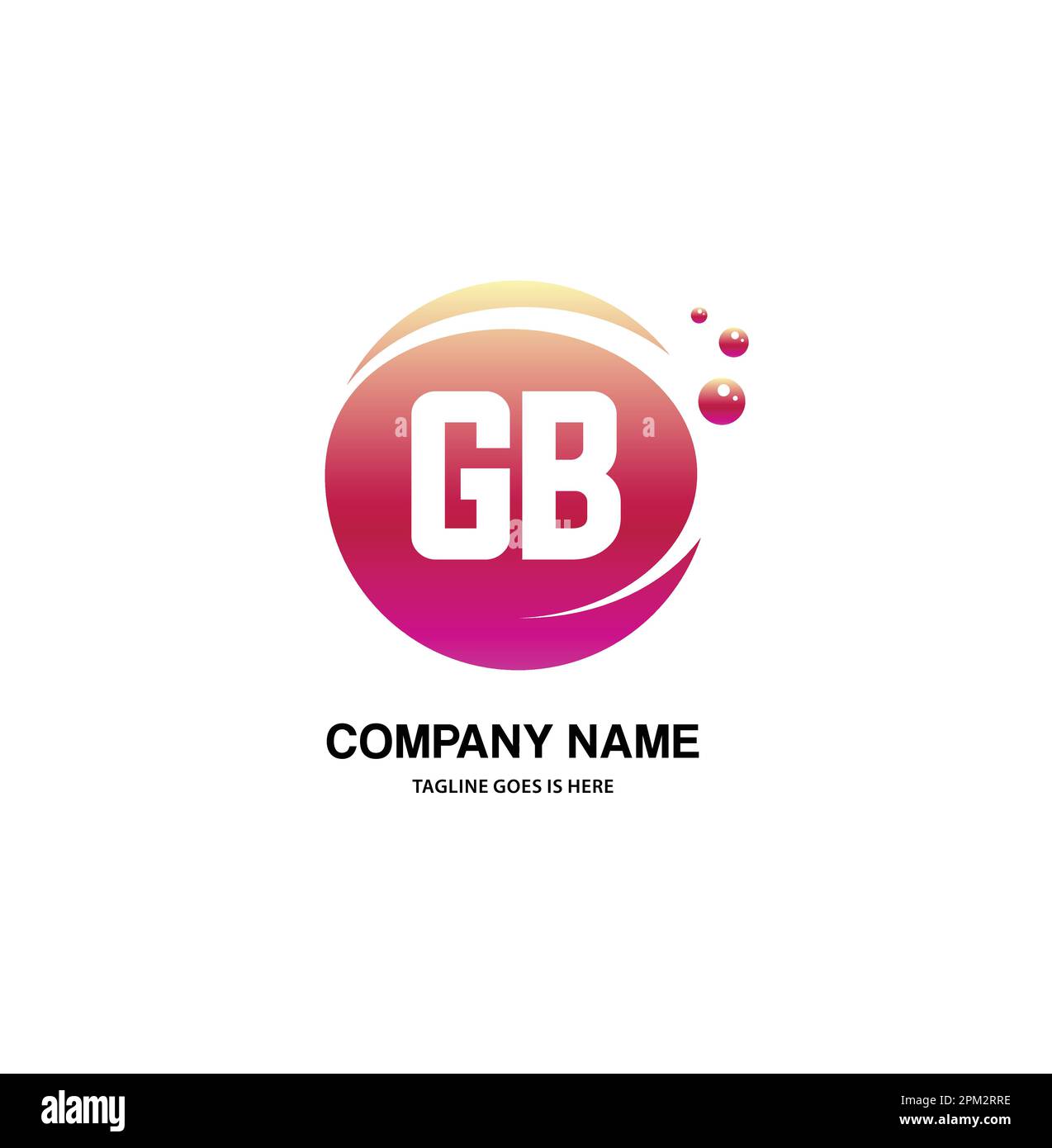 Logo initial avec vecteur de modèle de cercle coloré Illustration de Vecteur