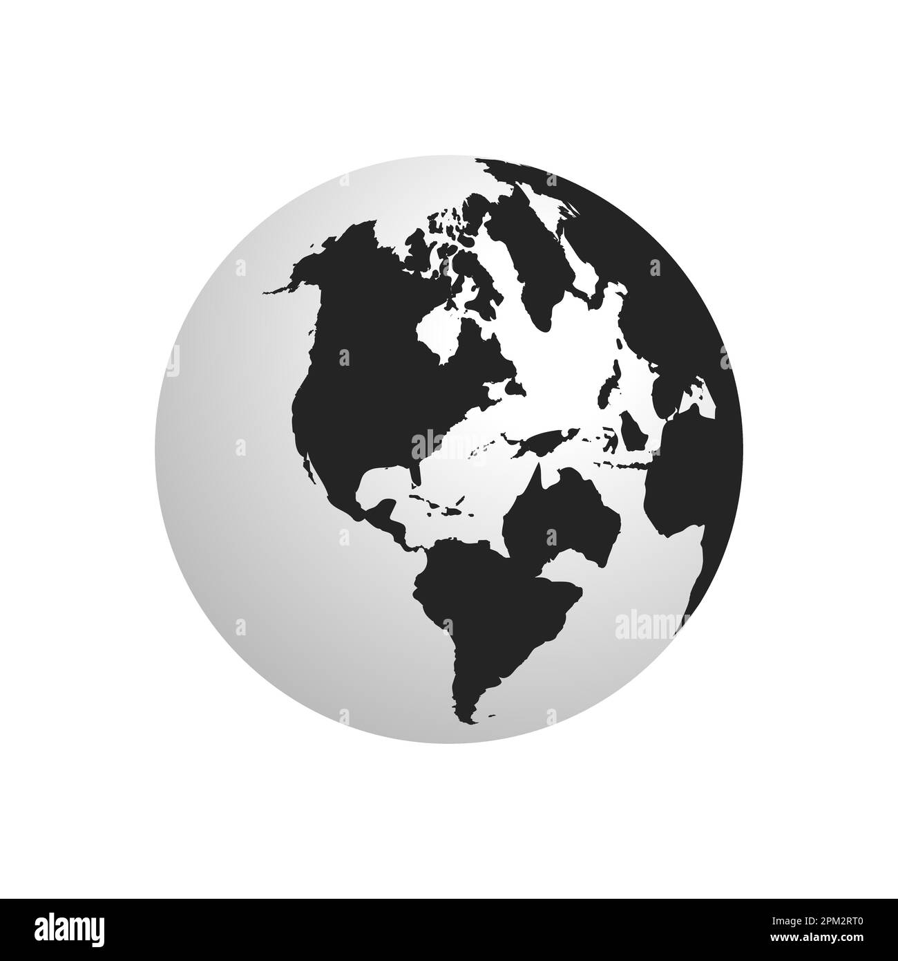 Carte du monde. Icône globes de la Terre. Carte vectorielle isolée sur fond transparent. Hémisphères terrestres avec les continents Asie, afrique, amérique, Illustration de Vecteur