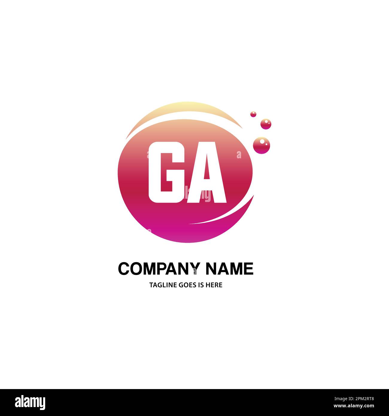 Logo initial avec vecteur de modèle de cercle coloré Illustration de Vecteur