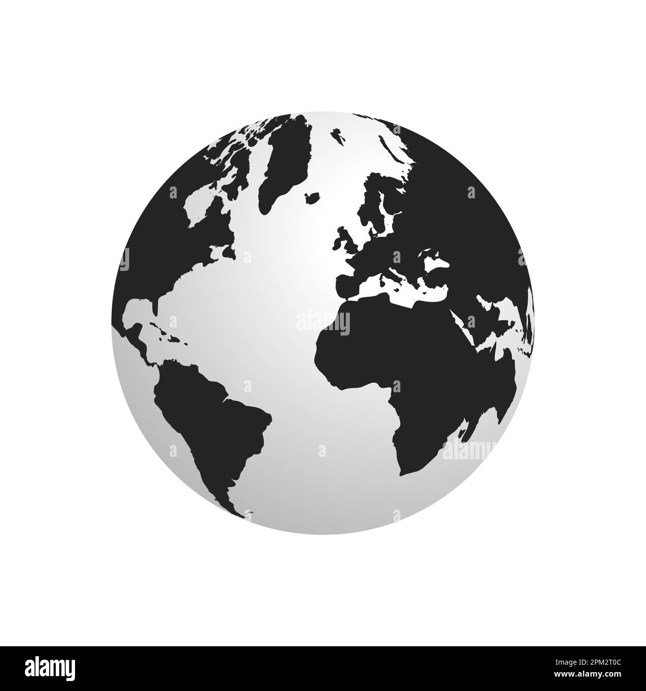 Carte du monde. Icône globes de la Terre. Carte vectorielle isolée sur fond transparent. Hémisphères terrestres avec les continents Asie, afrique, amérique, Illustration de Vecteur
