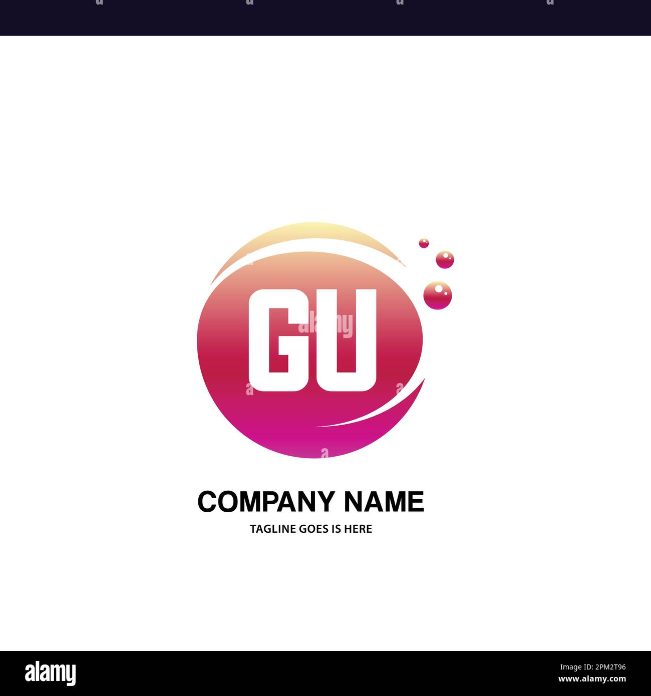 Logo initial avec vecteur de modèle de cercle coloré Illustration de Vecteur